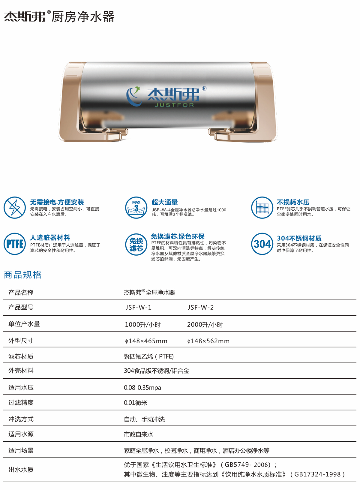 杰斯弗熱水凈水器（JSF-W-1、JSF-W-2）-1